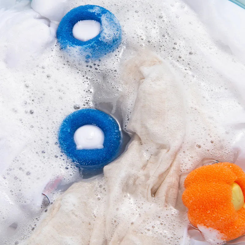 Sponge laundry ball